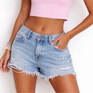 AGOLDE Parker Cut Off Jean Shorts Size 25
